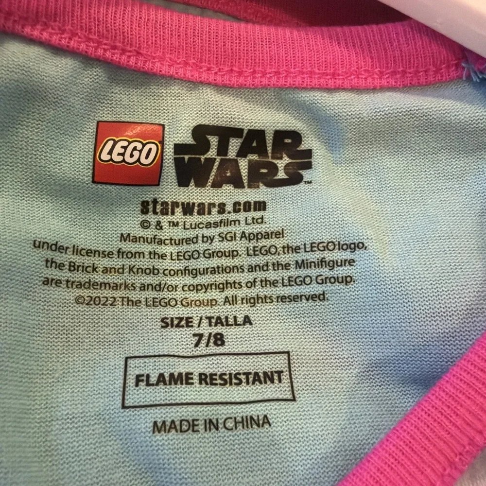 LEGO Star Wars Girls Grogu Raglan Crew Neck Cotton Graphic Pajama Nightgown NWT